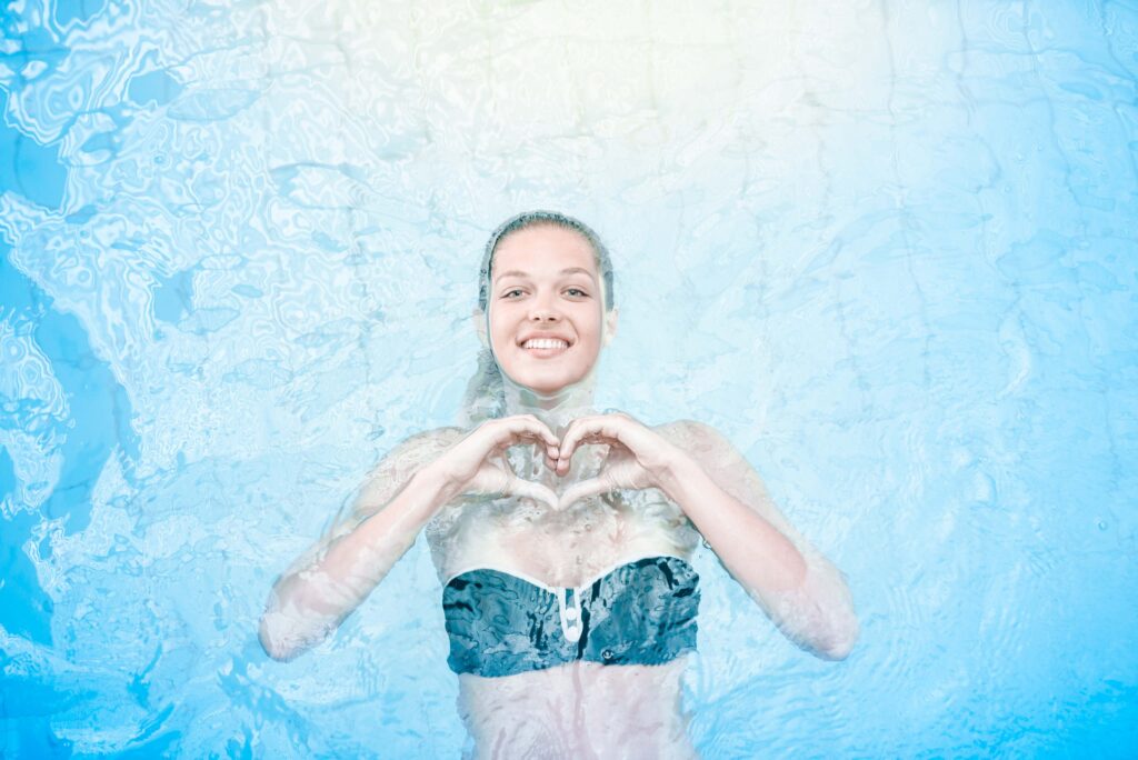 Werbefotografie Therme Nova - Außenbecken - Imagefotos mit Models