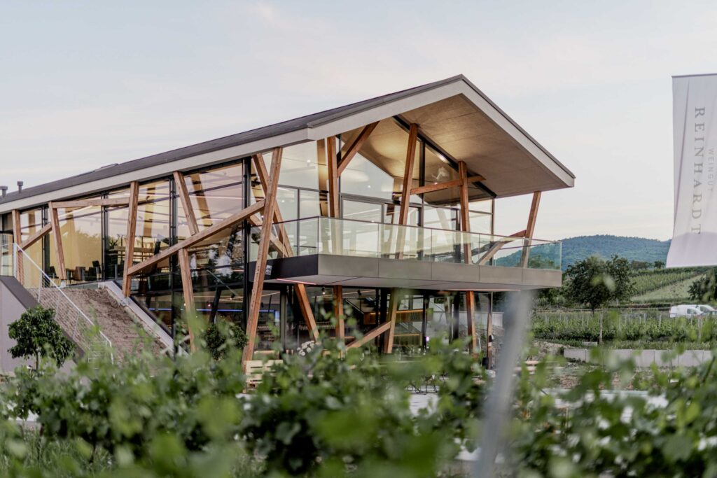 Werbefotografie Weingut Reinhardt/ Architekturaufnahme des Weinguts