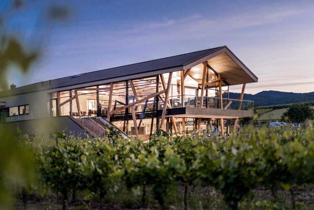 Werbefotografie Weingut Reinhardt/ Architekturaufnahme des Weinguts