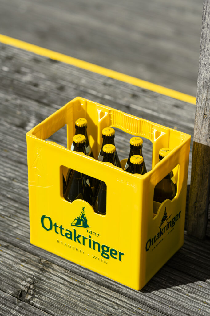 Werbefotografie- Ottakringer Brauerei- Nahaufnahme einer kleinen Bierkiste