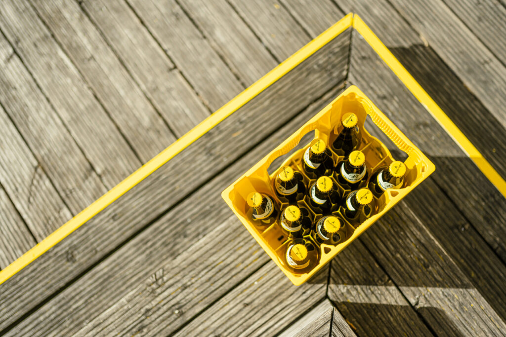 Werbefotografie- Ottakringer Brauerei- Nahaufnahme einer kleinen Bierkiste
