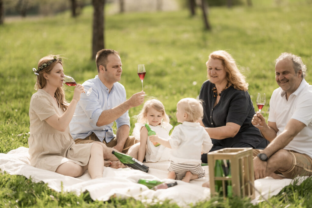 Werbefotografie- Aufnahme der Familie des Familienunternehmen RIbes